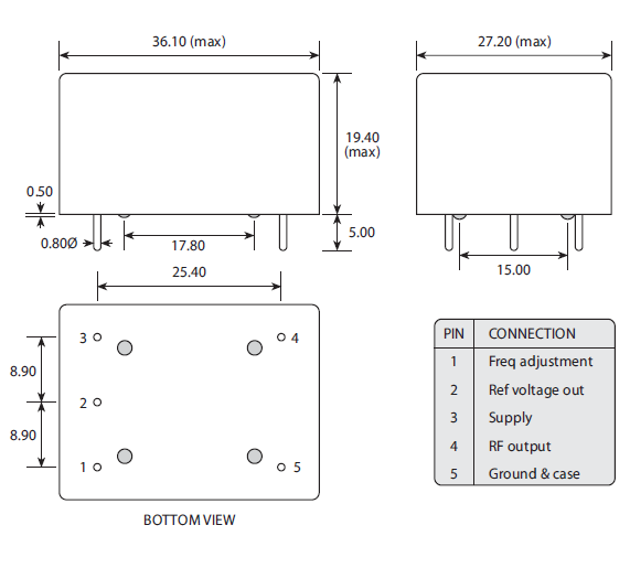 hcd351 36.1-27.2 OCXO