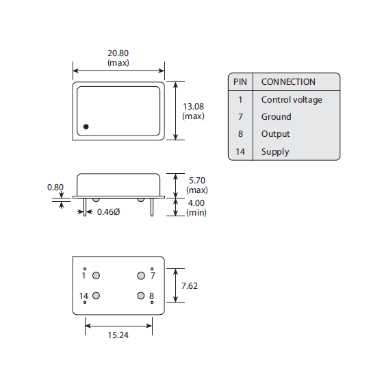 gvxo42 20.8-13.1 VCXO