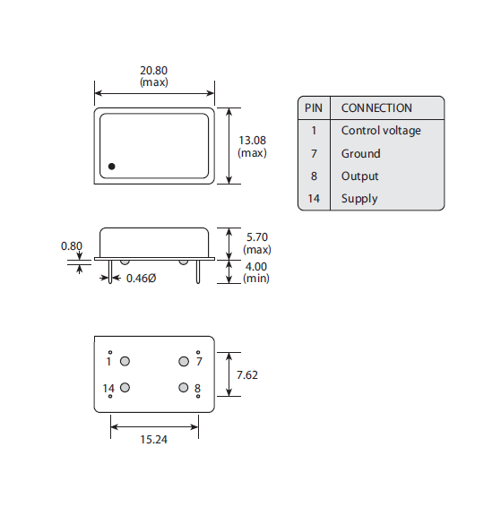 gvxo44 20.8-13.1 VCXO