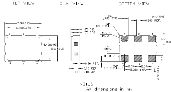 8N4SV75 7050 VCXO LVDS