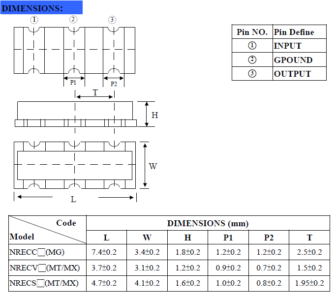 NRE ZTTCV MT,MX SMD 3.7-3.1