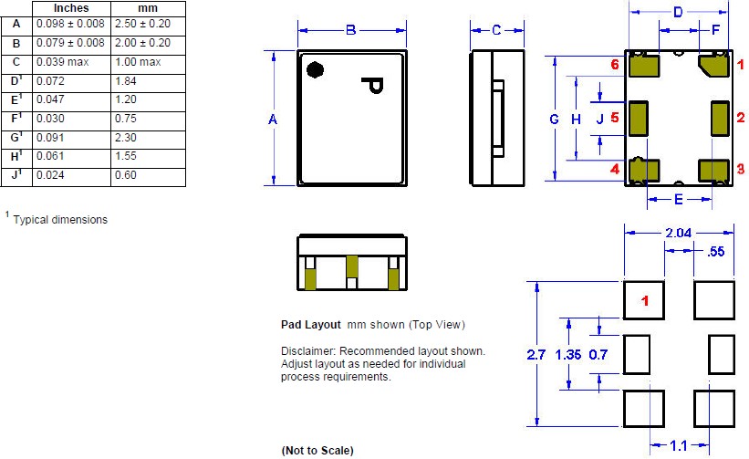 tcf4 2520 TCXO