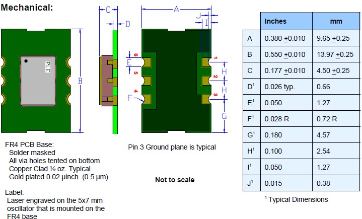 vlb7 3.3v 14.3 x 10.2 VCXO