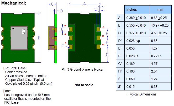 vpb7 3.3v 14.3 x 10.2 VCXO
