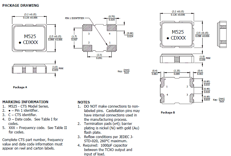 525 3225 VC-TCXO 525 3225 VC-TCXO