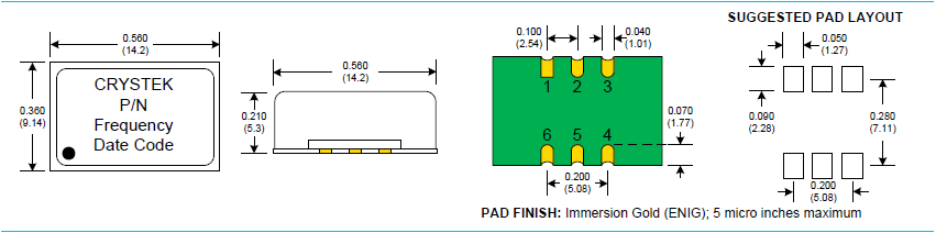 Crystek晶振,压控晶振,CVPD-920晶振,LVPECL压控晶振