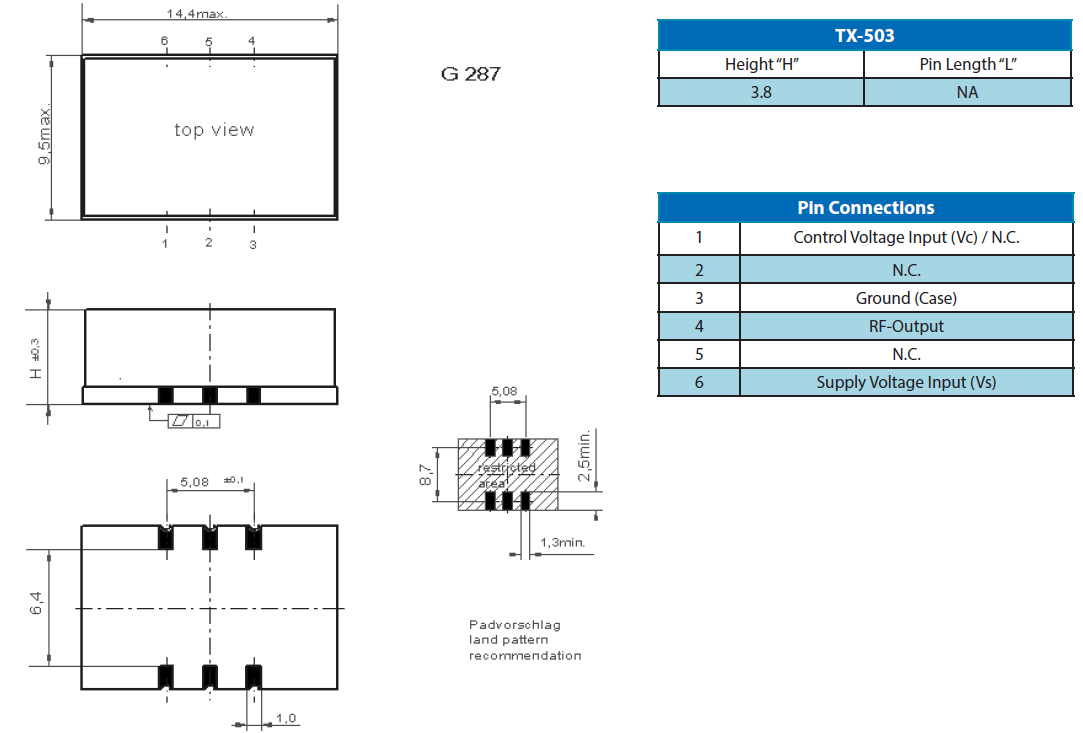 TX-503 9.5 x 14.4 1588 OSC