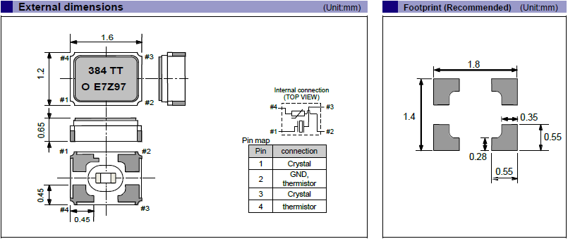 1612贴片石英晶体,超小型金属封装晶振,FA1612AS晶振