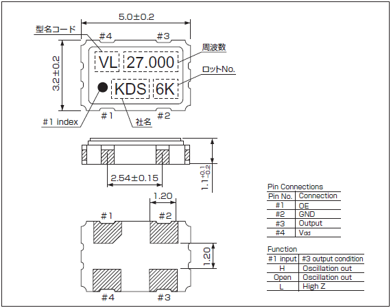 进口晶体振荡器,低功耗晶振,DSO531SVL晶振