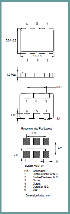 艾尔西晶振,有源晶振,ISM63晶振,进口SPXO晶振