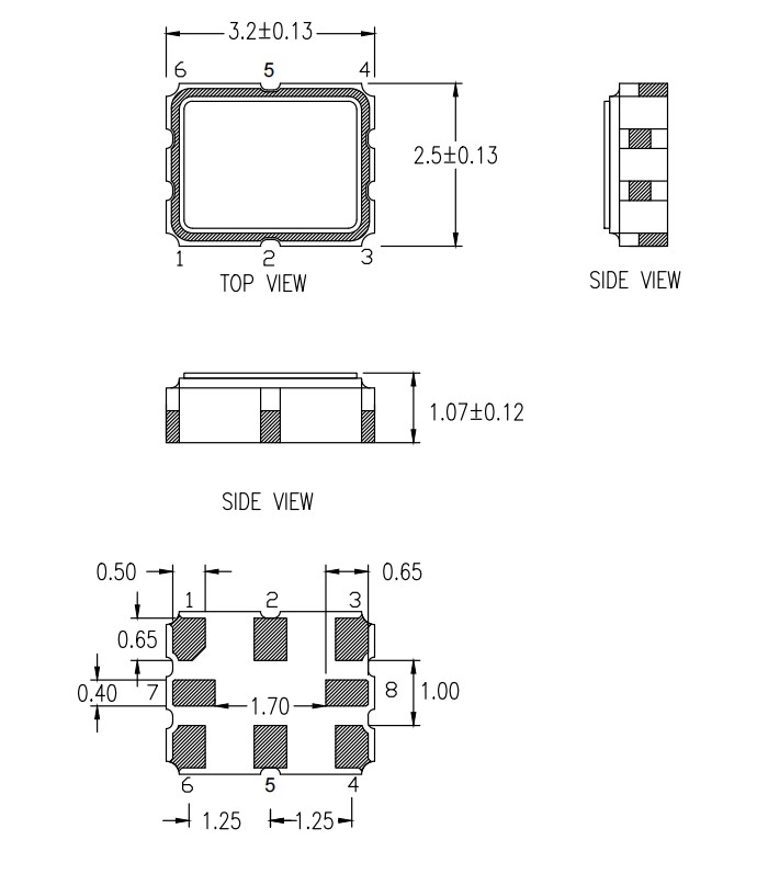 瑞萨LVDS石英振荡器,XPL336125.000000I,低电源电压6G晶振