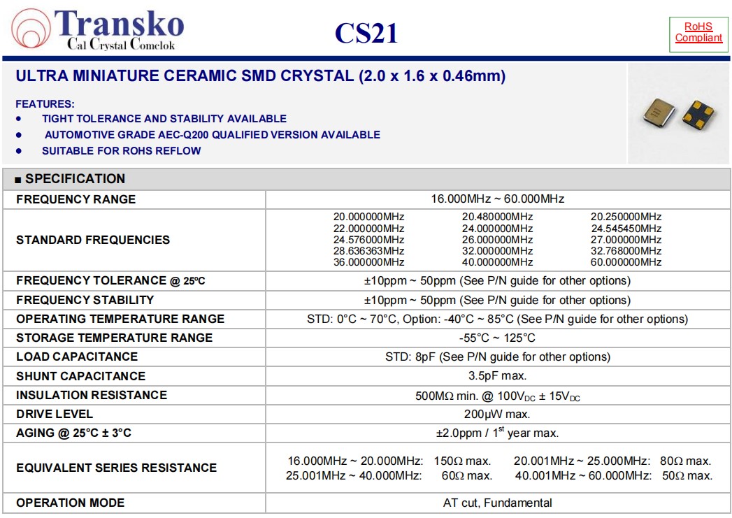 CS21规格