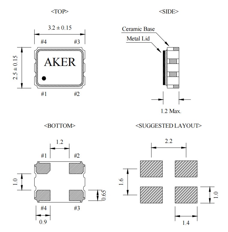 S3M025T-8.000-R,8MHz,HCMOS,Aker晶振,S3系列3225mm晶振