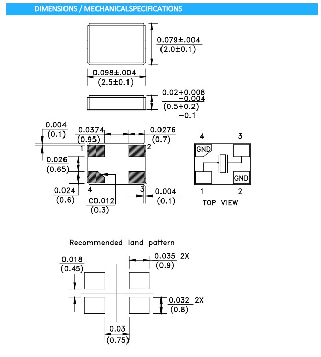 ELM10-24.000MHz-16-R100-X-N15-T,AEL超小型晶振,2520mm