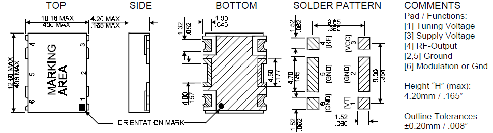 C-VCO-011010 12.8 x 10.16 VCO